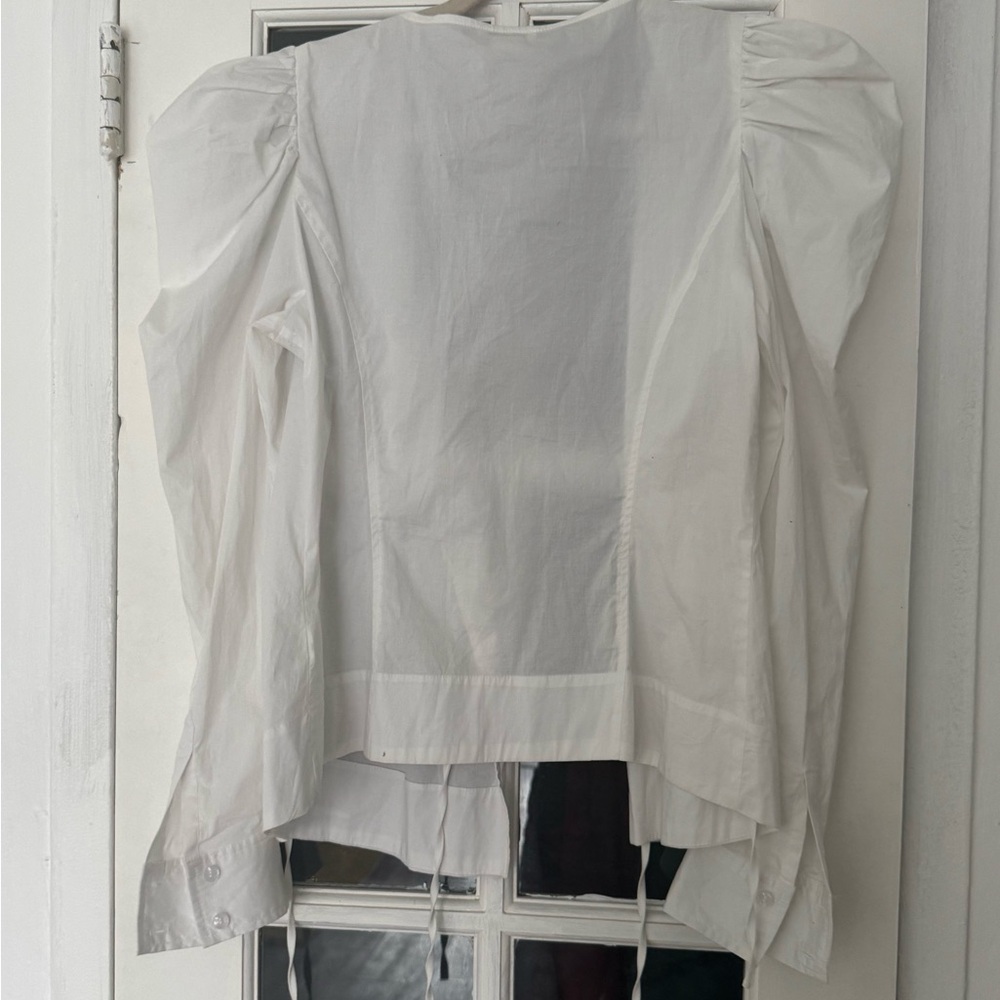 Jason Wu Cotton White Puff Sleeves Blouse size S - Picture 3 of 6
